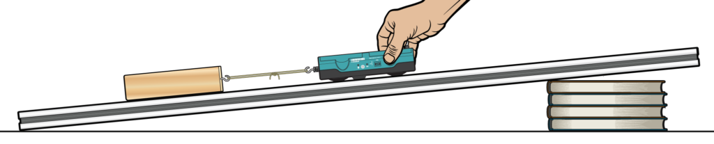 physics experiment with ramp